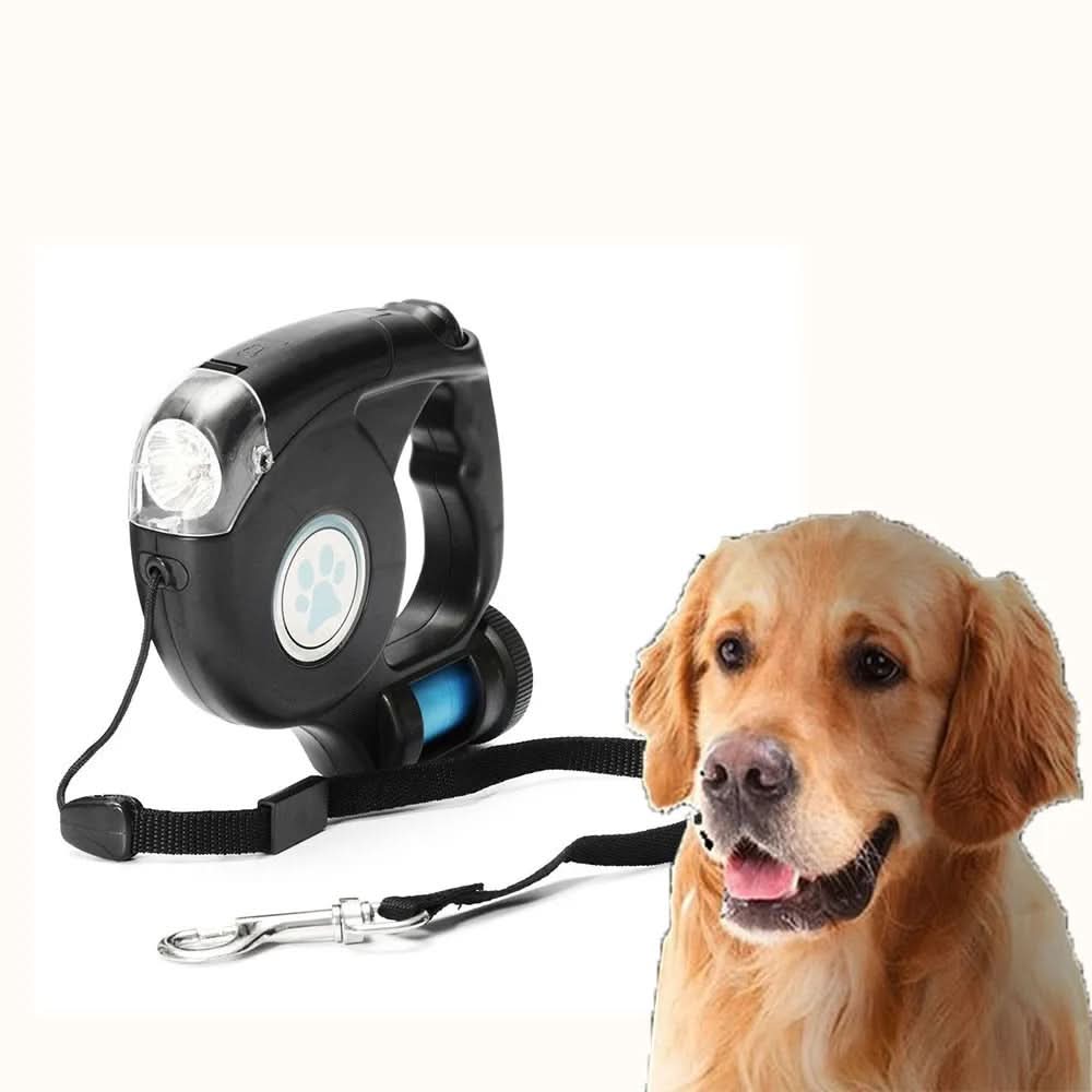 Laisse LED pour chien avec lampe intégrée pour des promenades en toute sécurité - Fioriscas