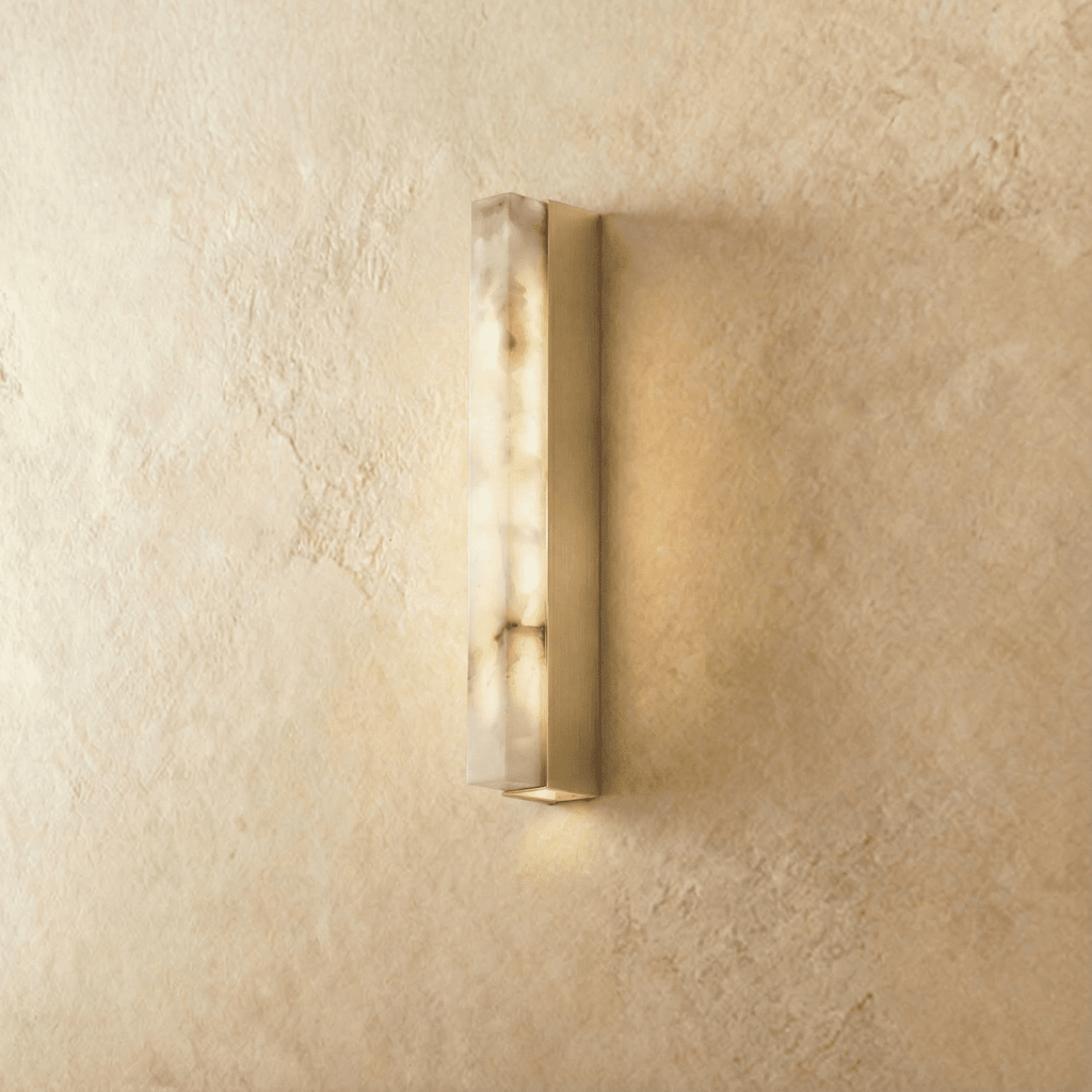 NovaLume Alabaster-Wandleuchte mit Marmor-Finish-Edition
