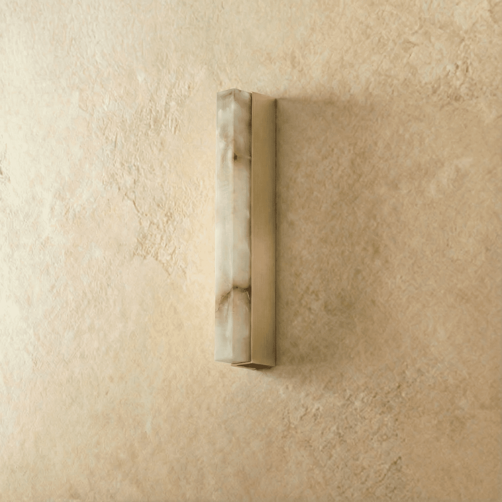 NovaLume Alabaster-Wandleuchte mit Marmor-Finish-Edition