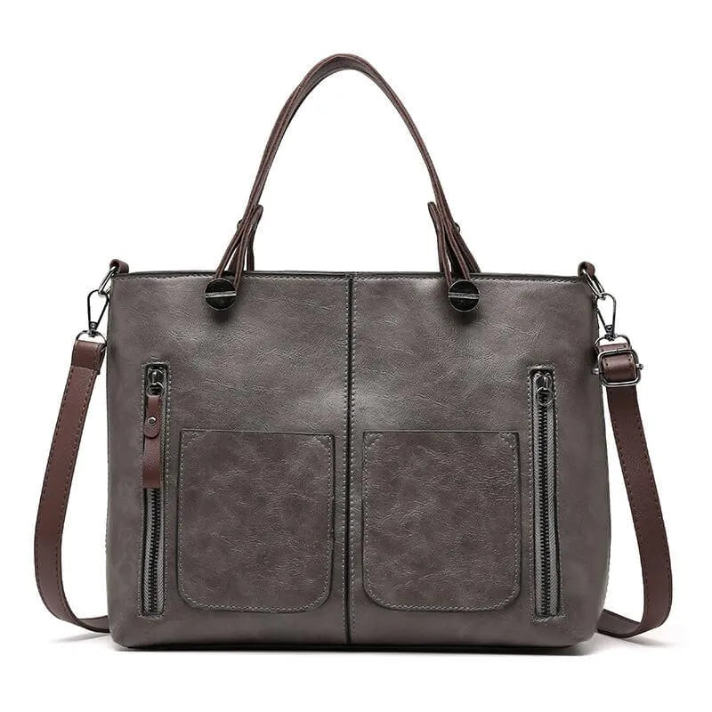 Leather Tote Bag, NordVine Handcrafted Nordic-Style Design
