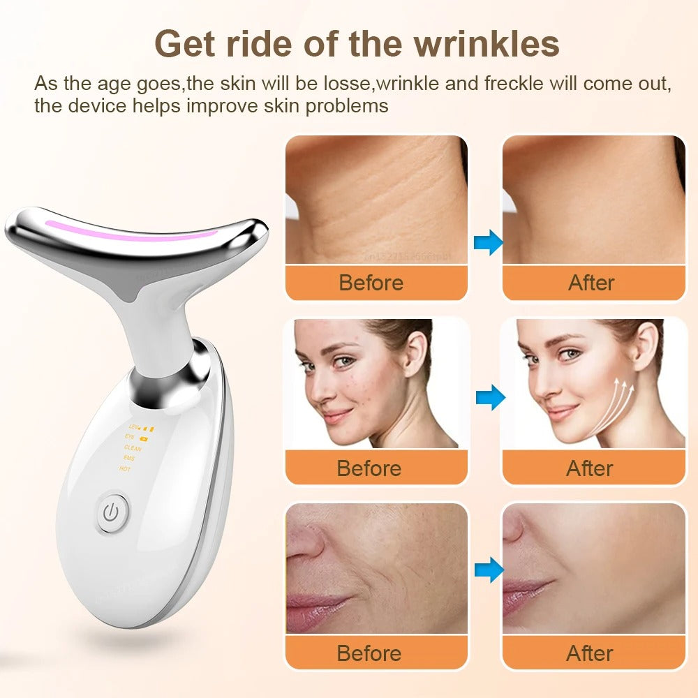 Lumiva 7-In-1 EMS Face And Neck Tightening Device Kit