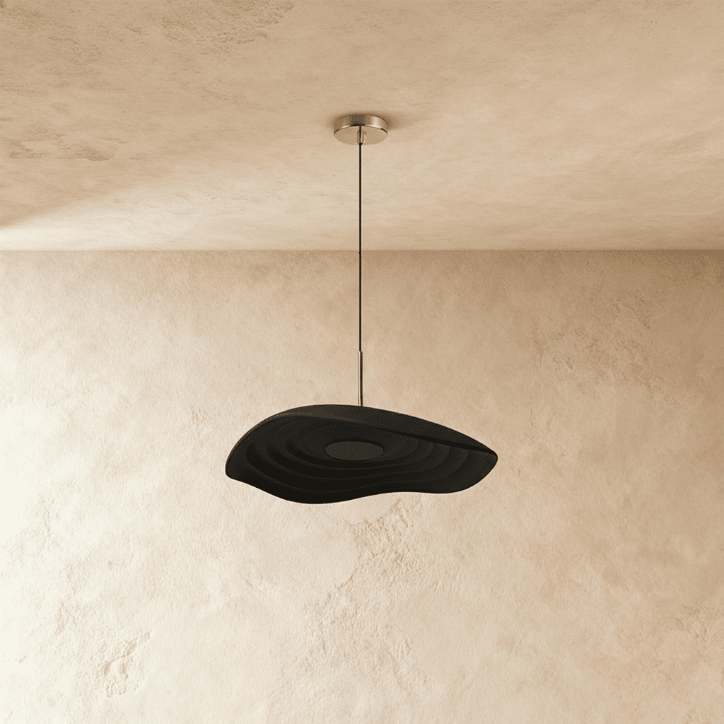 Luna Ripple Pendant Light With Warm Soft Glow In Elegant Wave Form