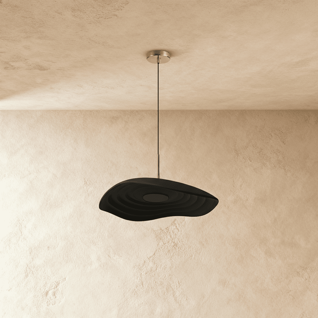 Luna Ripple Pendant Light With Warm Soft Glow In Elegant Wave Form