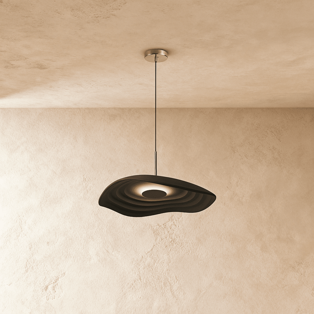 Luna Ripple Pendant Light With Warm Soft Glow In Elegant Wave Form