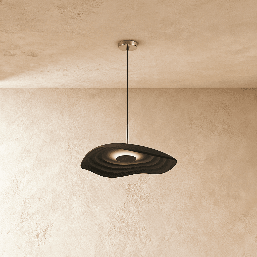 Luna Ripple Pendant Light With Warm Soft Glow In Elegant Wave Form