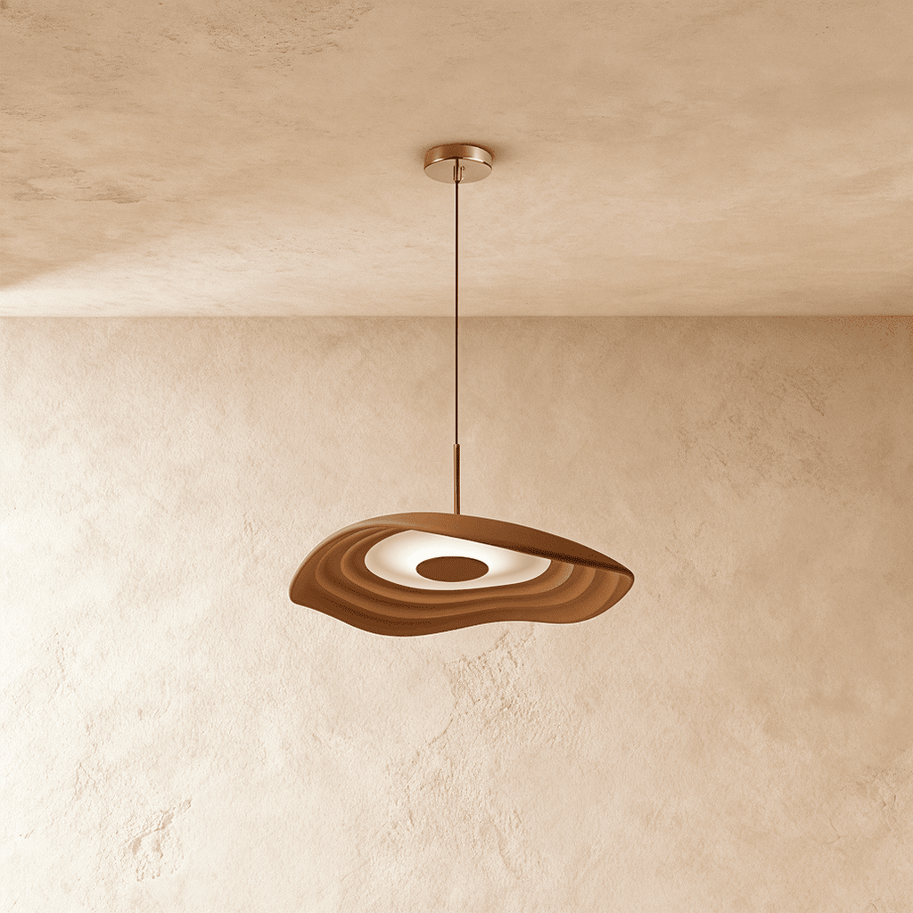 Luna Ripple Pendant Light With Warm Soft Glow In Elegant Wave Form