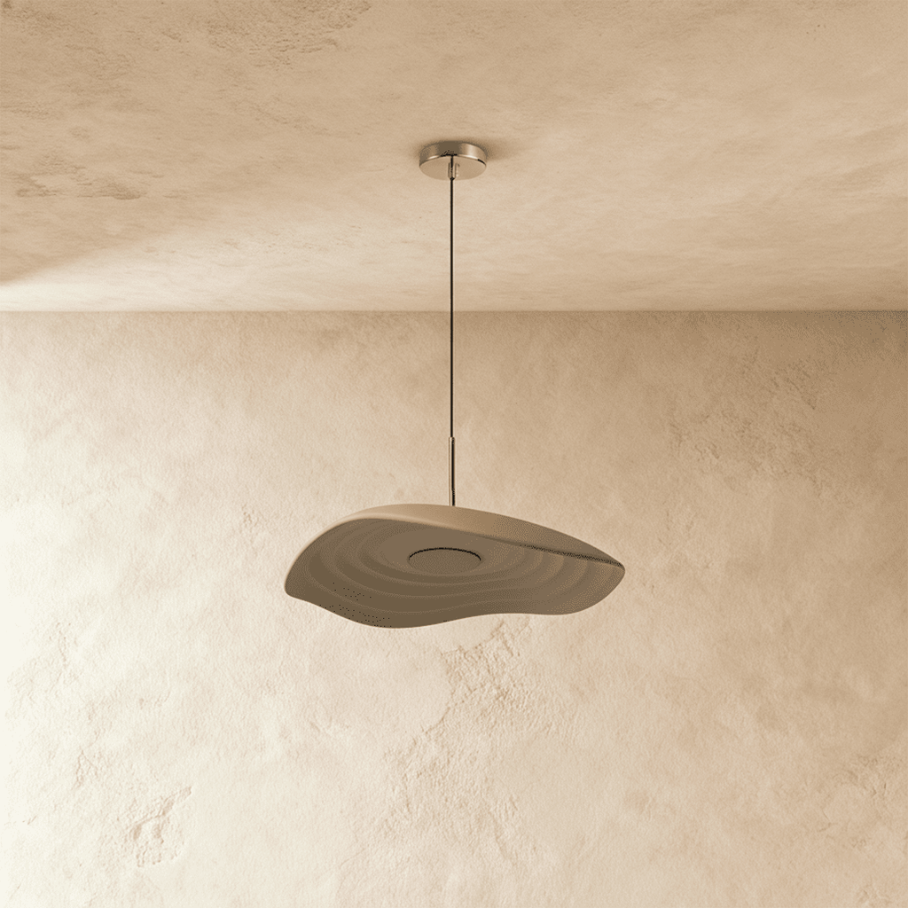 Luna Ripple Pendant Light With Warm Soft Glow In Elegant Wave Form