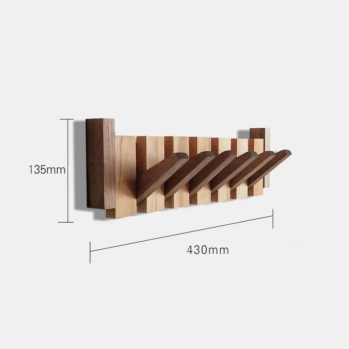 Wall-Mounted Coat Rack In Piano Silhouette With Multiple Hooks, Talvero