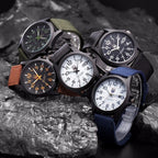 Montre-bracelet tactique AstraGuard, cadran lumineux et boîtier en acier résistant à l’eau