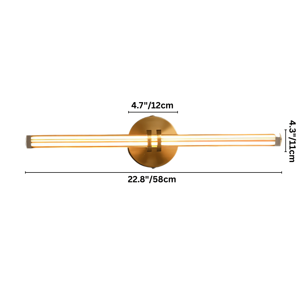LumiCrest Prism Copper Base Triangular Glass Wall Lamp