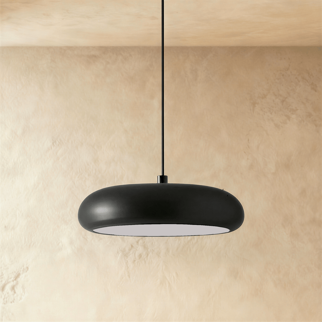 Eclipse Dome Pendelleuchte matt schwarz mit Acrylschirm
