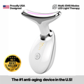 LED Facial Massager, Vibration & Heat Skincare Tool for Face and Neck