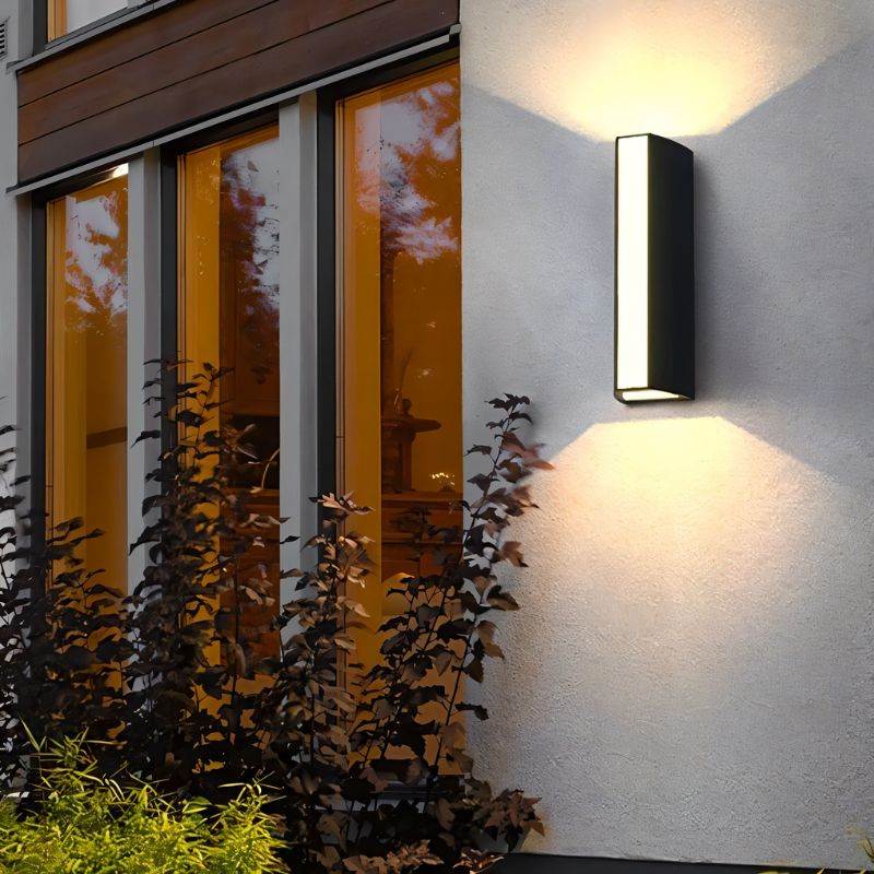 Emberline Outdoor Wall Light Matte Black With Warm Diffused Glow