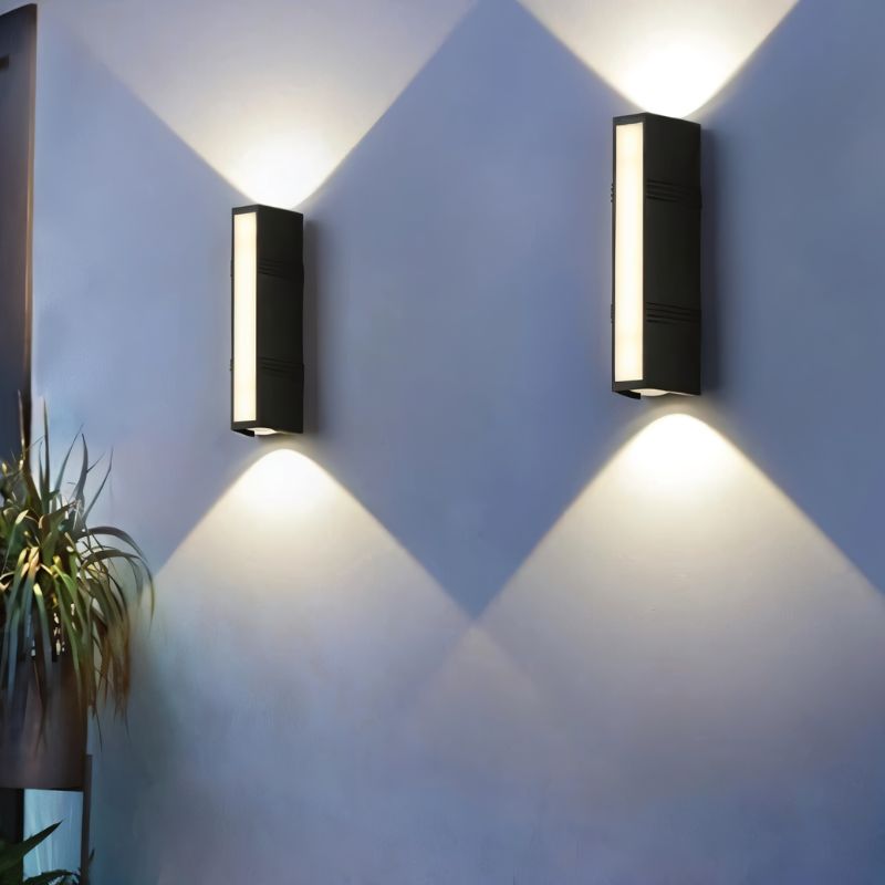 Emberline Outdoor Wall Light Matte Black With Warm Diffused Glow