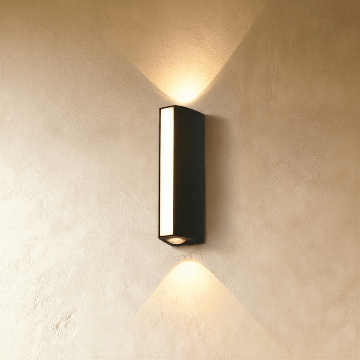Emberline Outdoor Wall Light Matte Black With Warm Diffused Glow