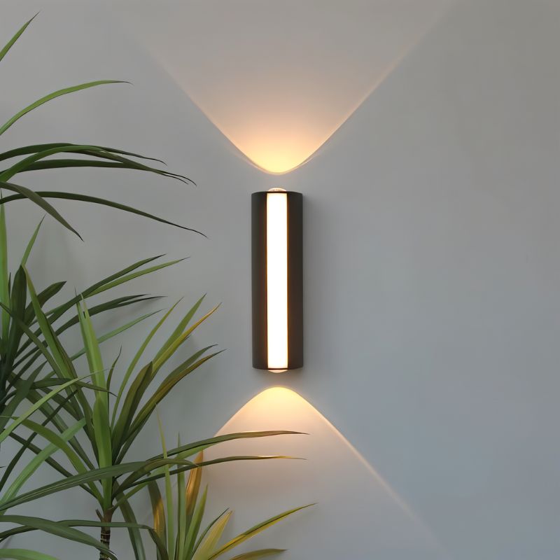 Emberline Outdoor Wall Light Matte Black With Warm Diffused Glow