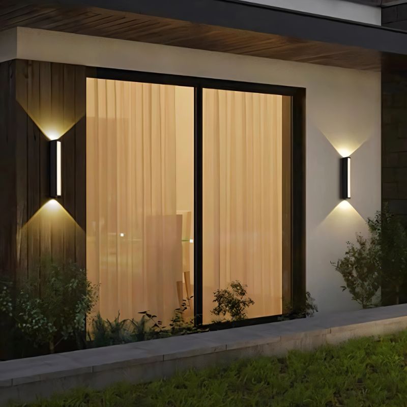 Emberline Outdoor Wall Light Matte Black With Warm Diffused Glow