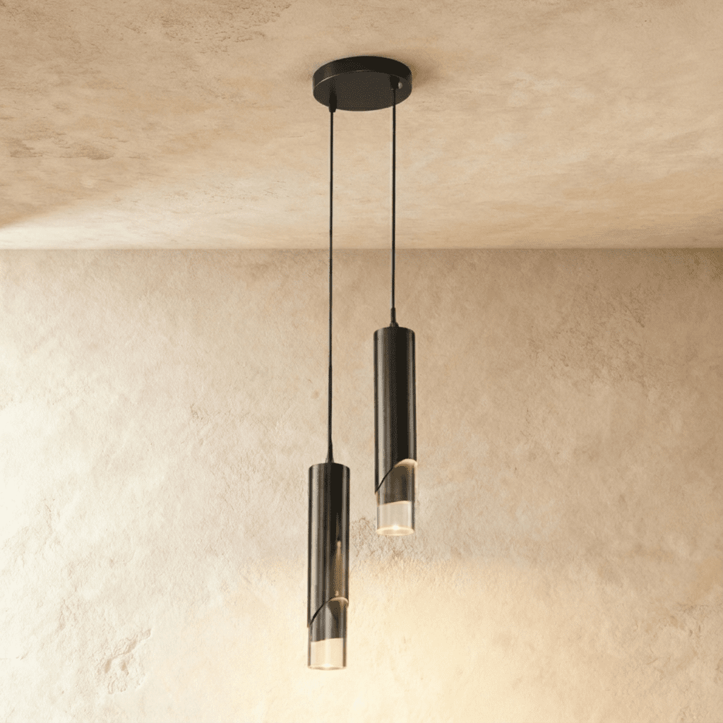 NovaLume Modern Pendant Light With Aluminum Body Acrylic Shade And Adjustable Cord