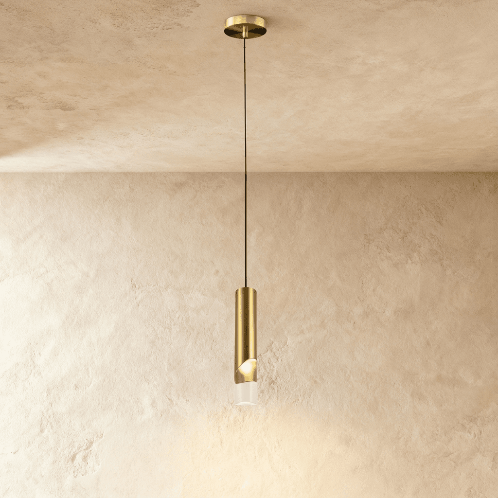 NovaLume Modern Pendant Light With Aluminum Body Acrylic Shade And Adjustable Cord