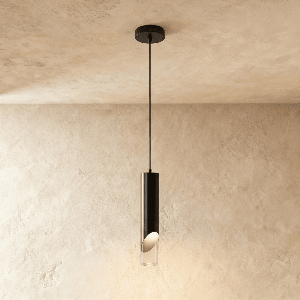 NovaLume Modern Pendant Light With Aluminum Body Acrylic Shade And Adjustable Cord