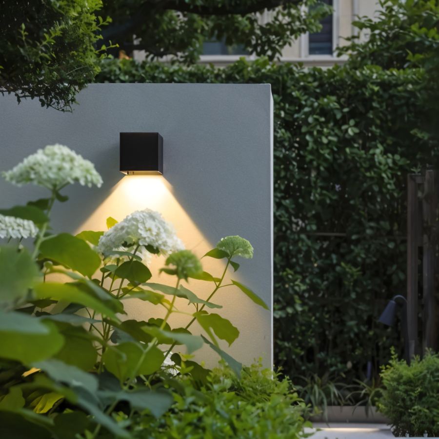 SolaraGlow Solar Outdoor Wall Light With Warm Ambient Glow