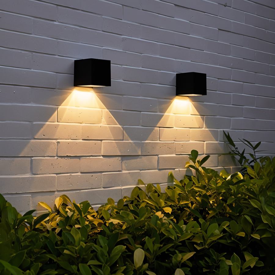 SolaraGlow Solar Outdoor Wall Light With Warm Ambient Glow