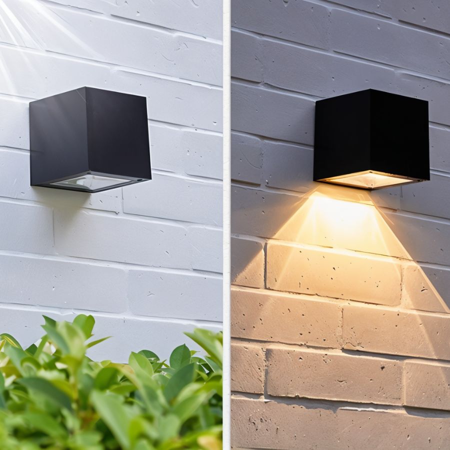 SolaraGlow Solar Outdoor Wall Light With Warm Ambient Glow