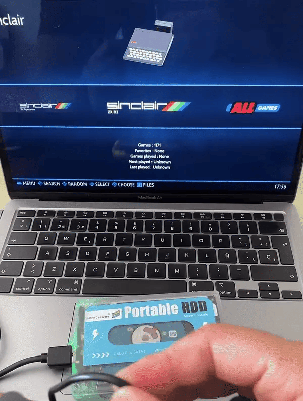 Aurora Retro Spelkonsol, över 110 000 förinstallerade klassiska titlar
