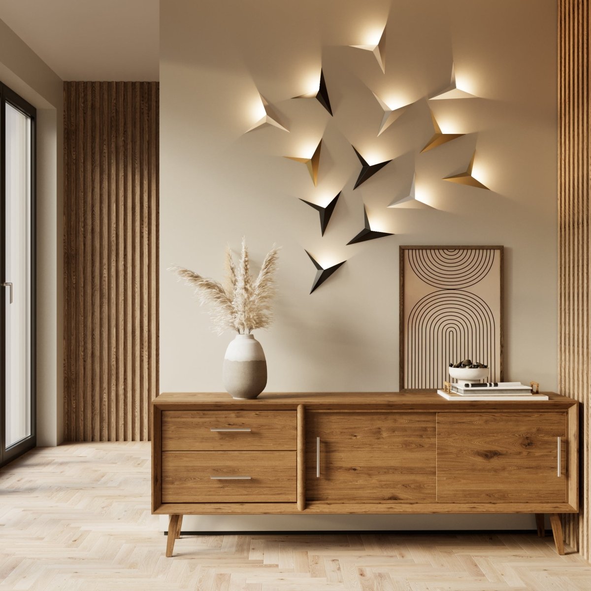 NovaLine Minimalist Wall Light With Three Metal Finishes For Modern Homes