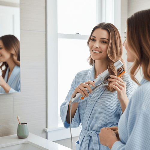 2-in-1 Rotating Hair Brush for Effortless Styling - Fioriscas
