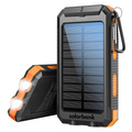 SolarPulse 20000 mAh solcelle-powerbank med LED-lommelygte