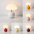 Calvryn Ceramic Mushroom Table Lamp With Bauhaus-Inspired Curves