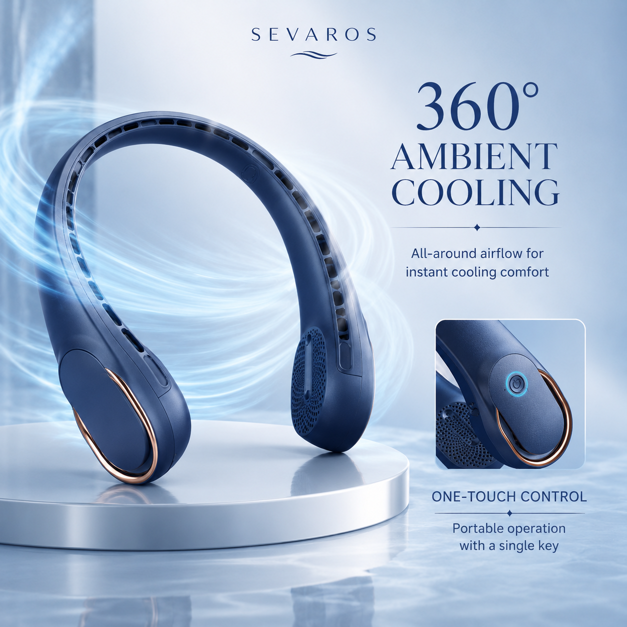 ArcticFlow Neck Fan 4000mAh Rechargeable Travel Cooling