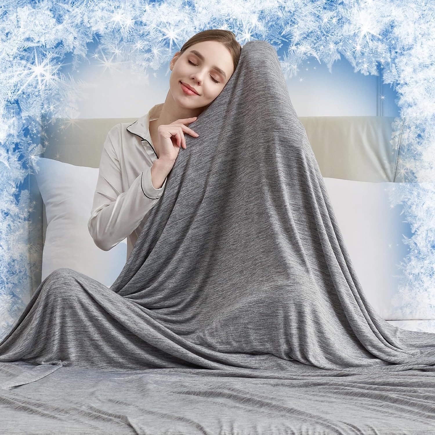 ChillQuilt Jäähdytyshuopa, Hengittävä ja Kevyt Kuumille Nukkujille