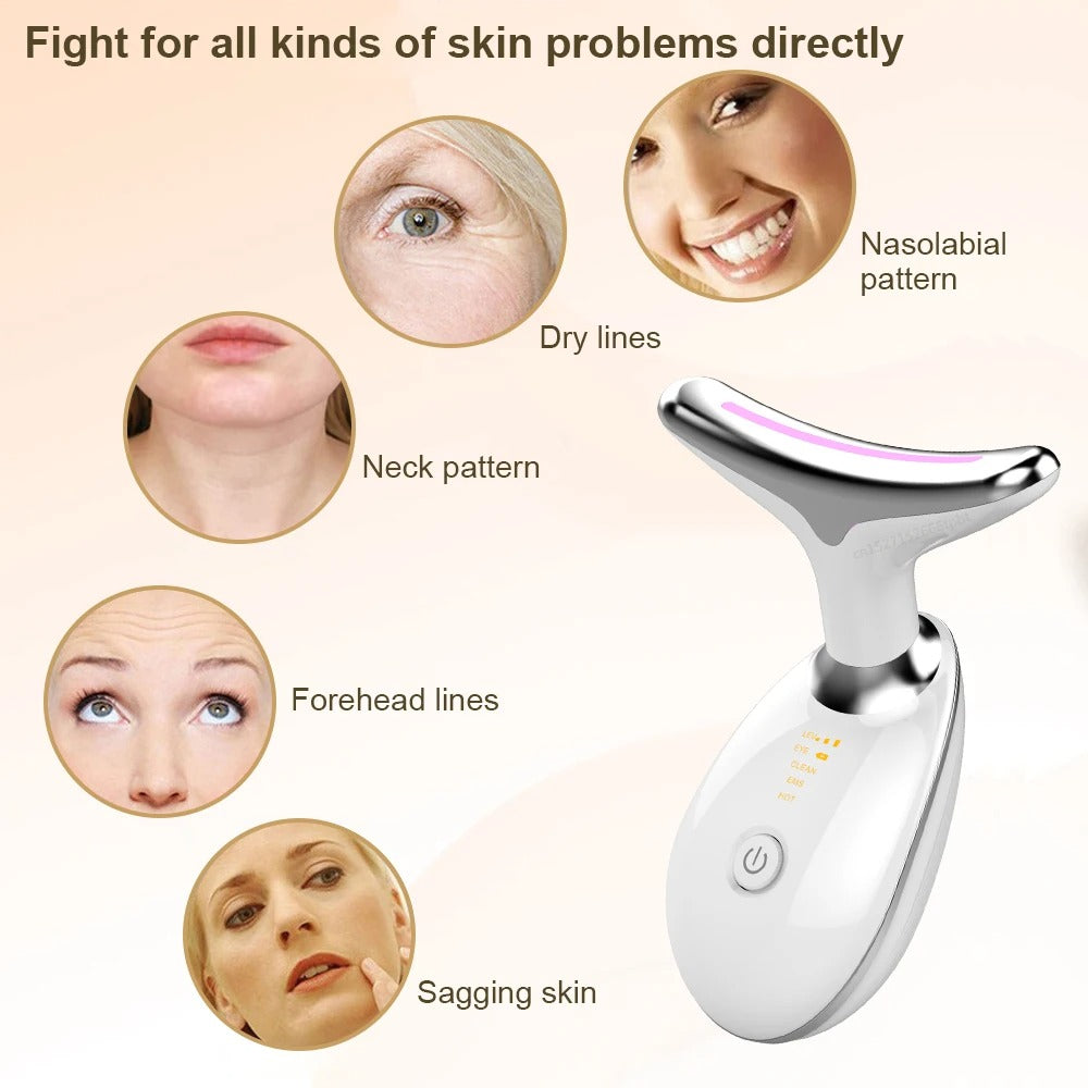 Lumiva 7-In-1 EMS Face And Neck Tightening Device Kit