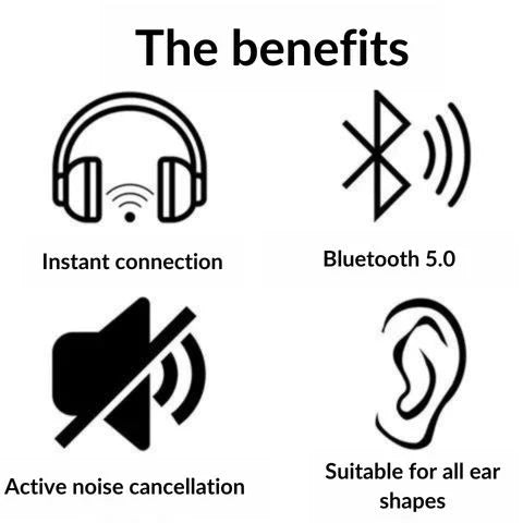 Cuffie wireless over-ear con Bluetooth 5.0 e riproduzione di 10 ore