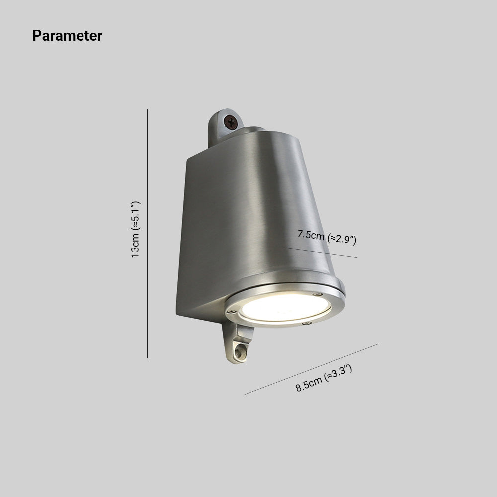 Ray Industrial Metal Bell Shaped Indoor Wall Lamp, Black/Grey/Coppery/Aluminum | Fioriscas