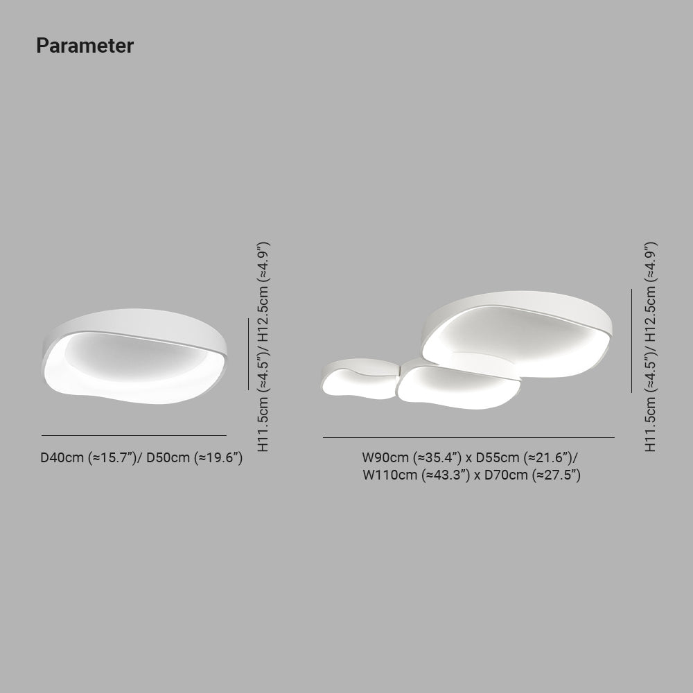 Arisha Modern Wave Flush Mount Ceiling Light | Fioriscas
