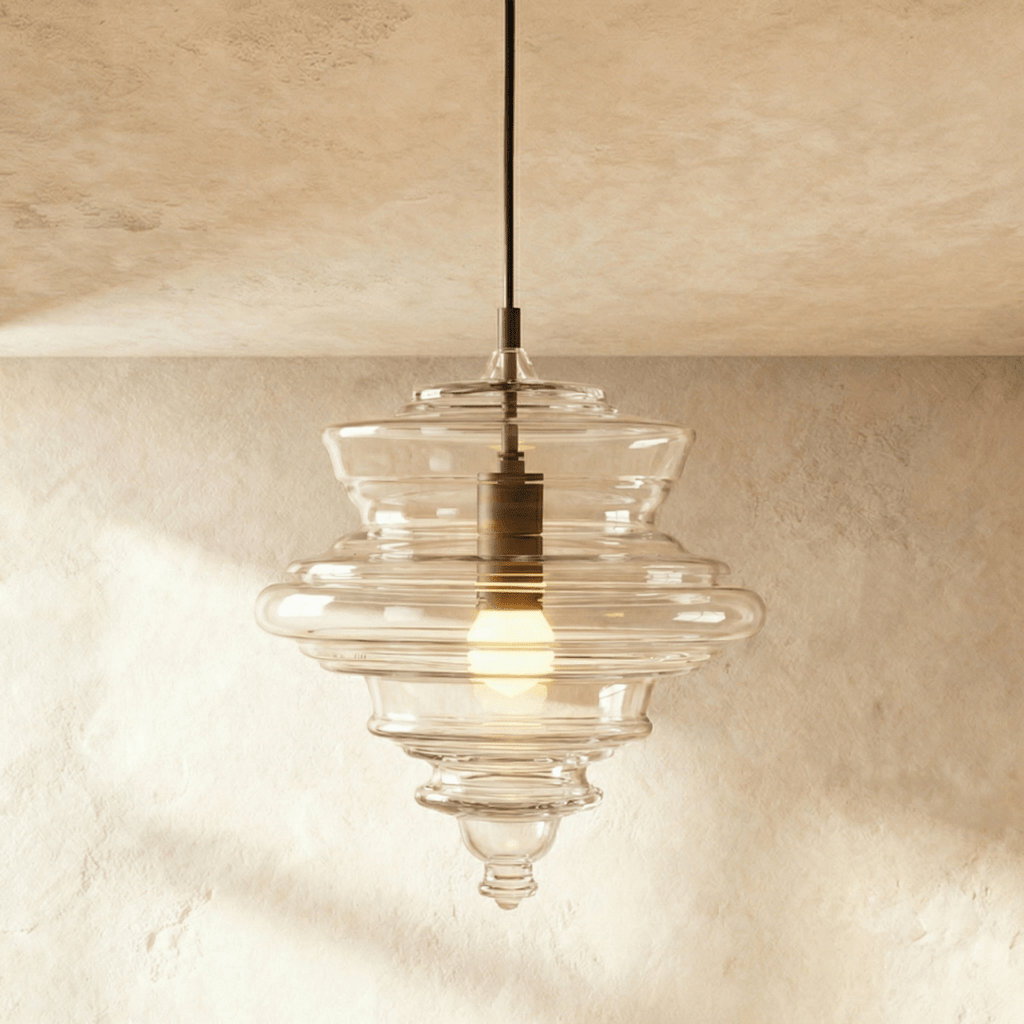 Aurelia Glass Pendant Light With Intricate Handcrafted Silhouette