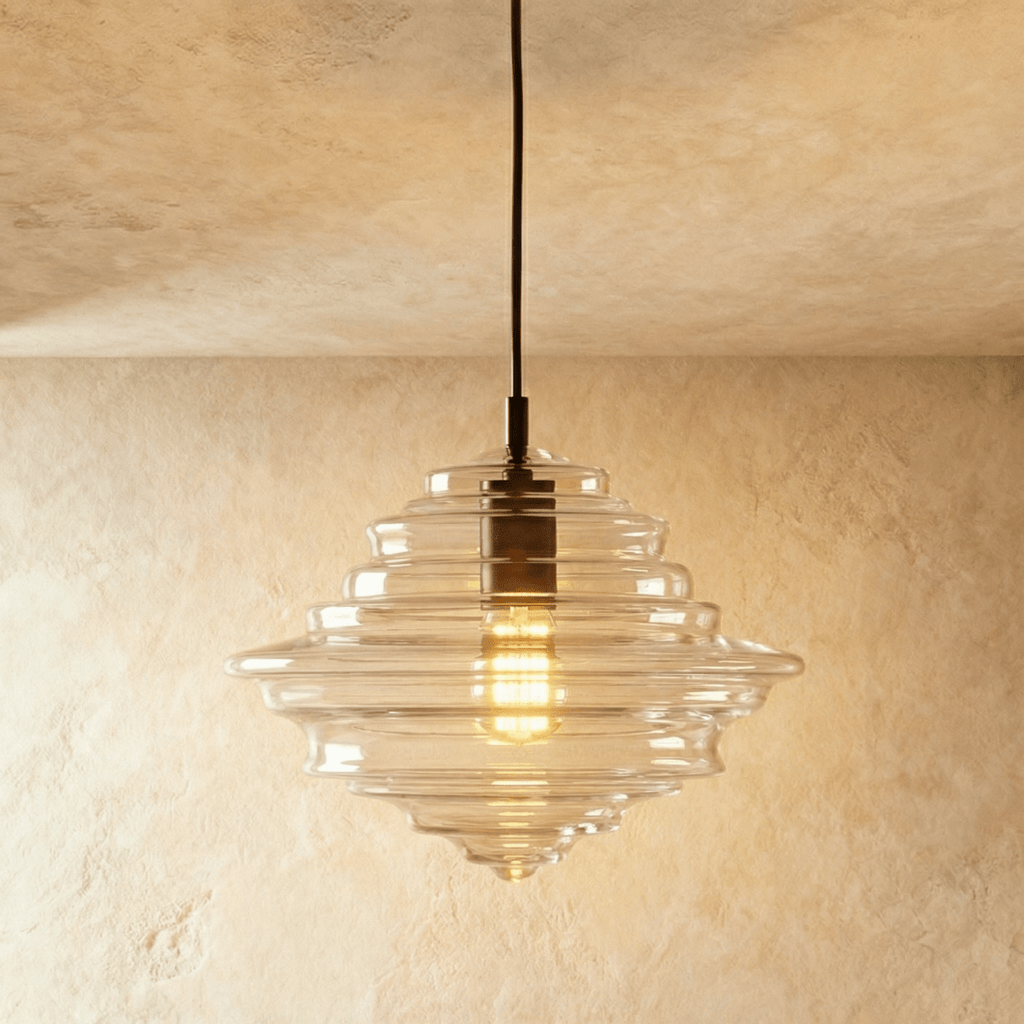 Aurelia Glass Pendant Light With Intricate Handcrafted Silhouette