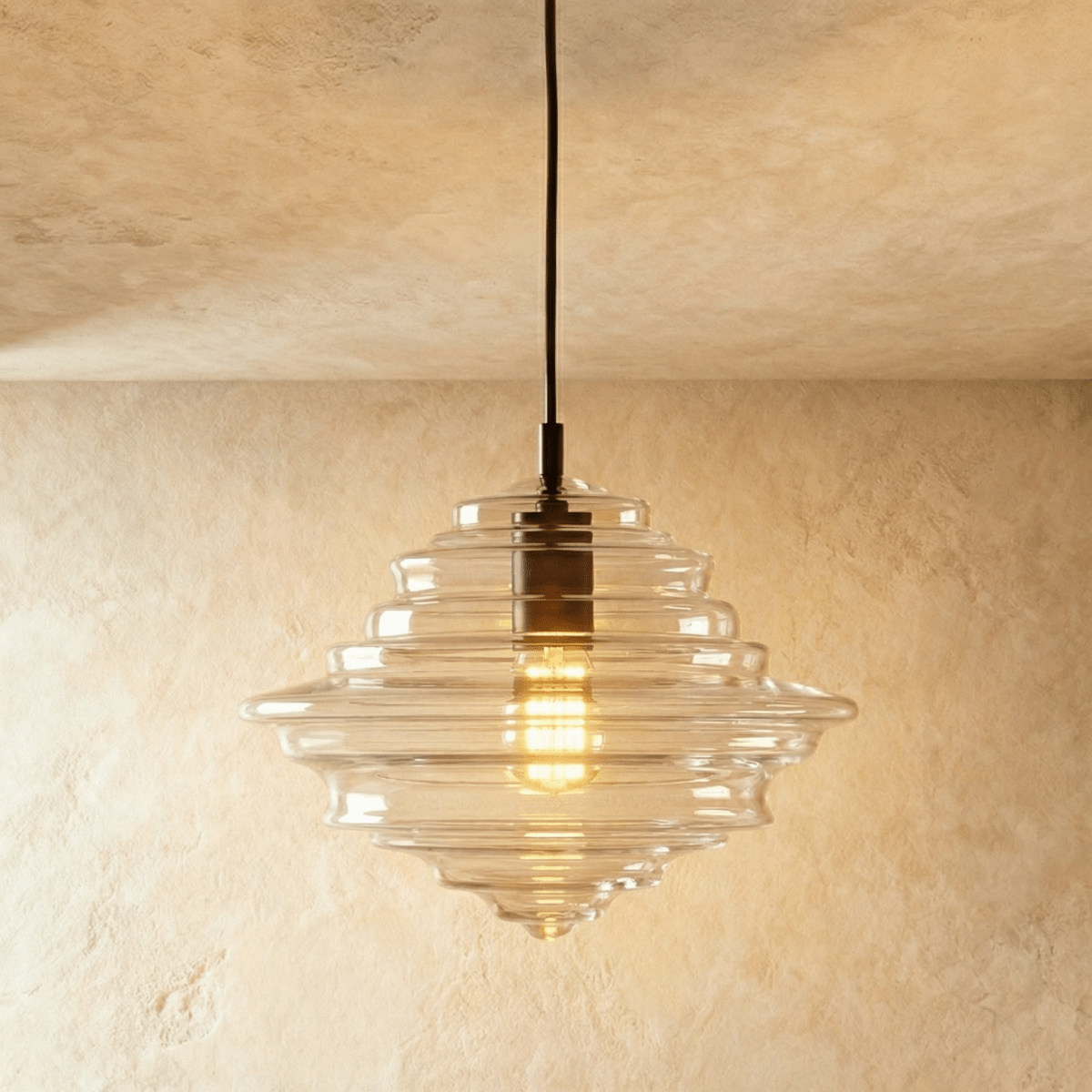Aurelia Glass Pendant Light With Intricate Handcrafted Silhouette