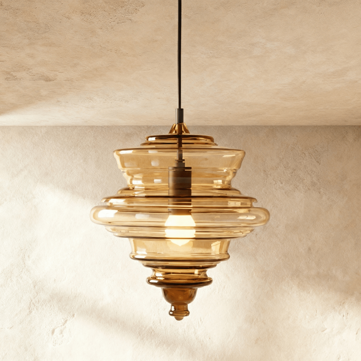 Aurelia Glass Pendant Light With Intricate Handcrafted Silhouette