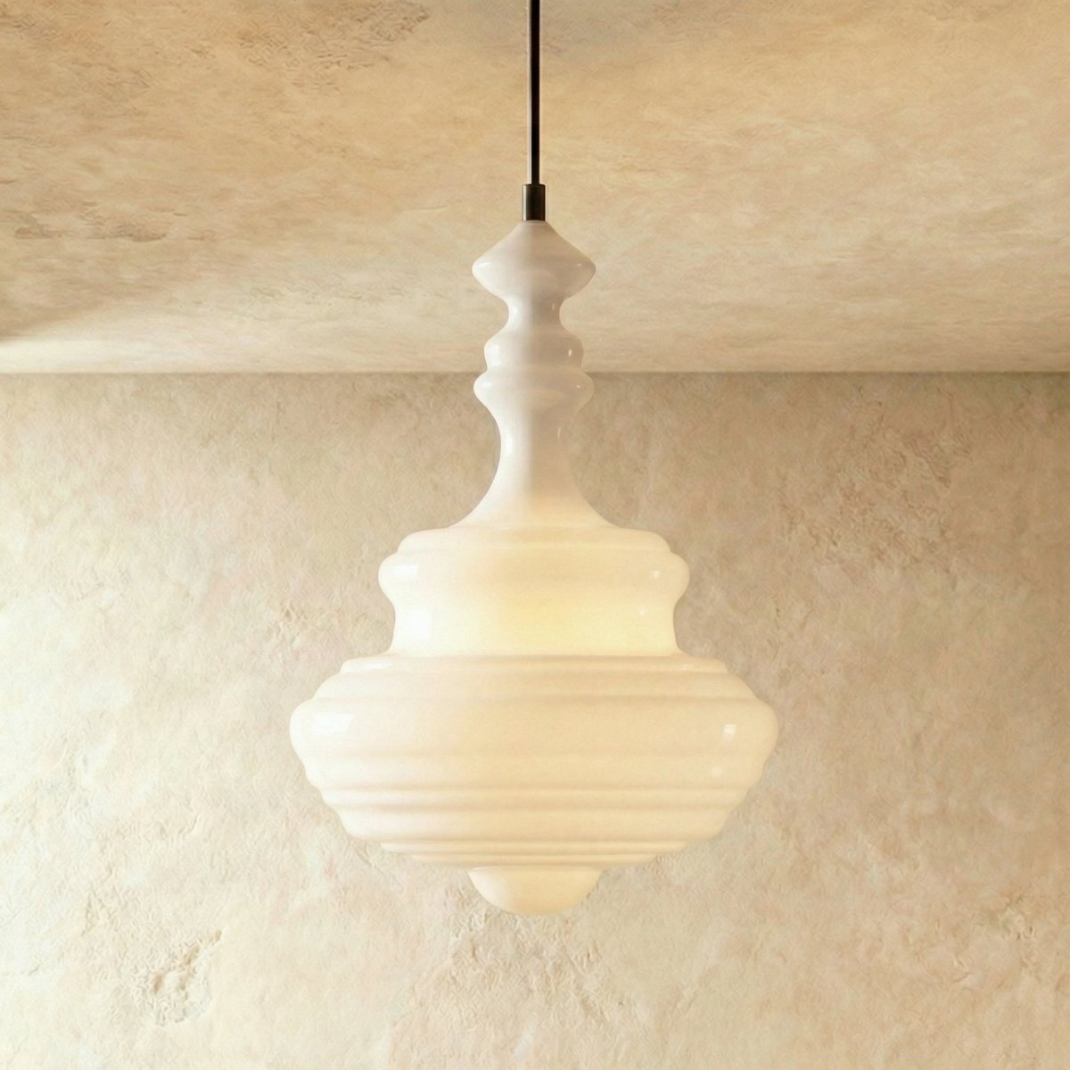 Aurelia Glass Pendant Light With Intricate Handcrafted Silhouette