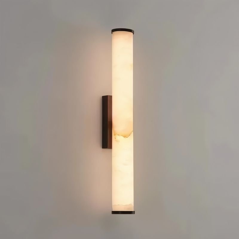 Aurelia Alabaster Glow Wall Lamp With Solid Brass Base