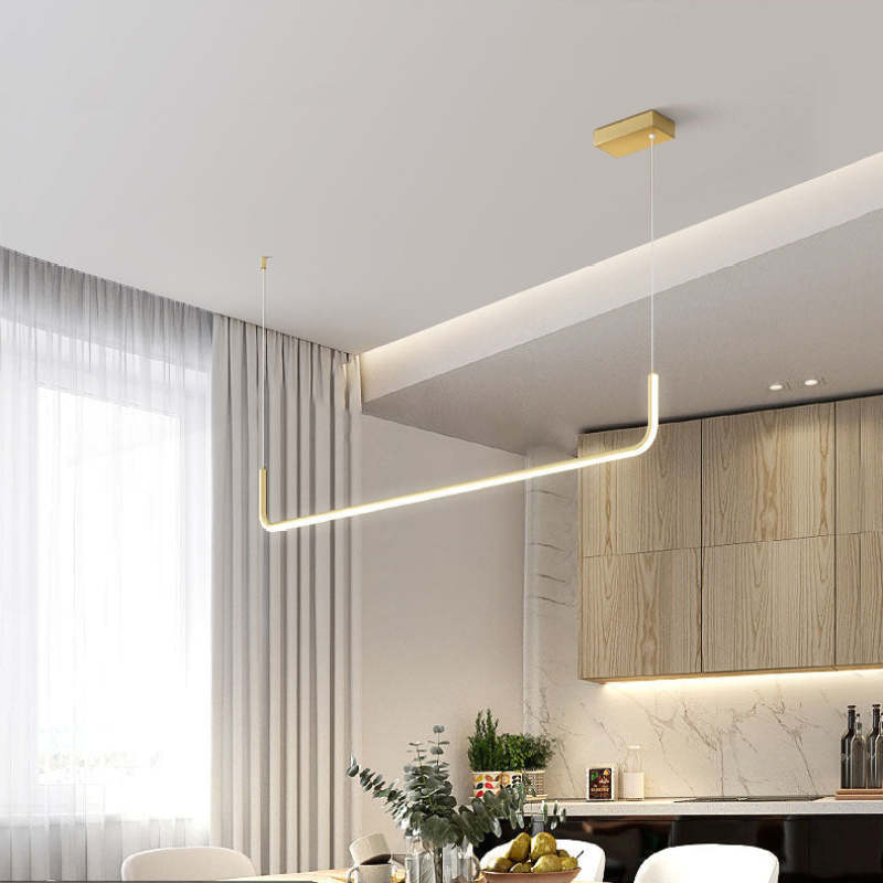 EdgeGlow pendellampe i metall og silikon, to LED-hoder, 90–150 cm