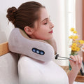NovaRest U-formet nakkepude i memoryskum med vibrationsmassage, USB-genopladelig