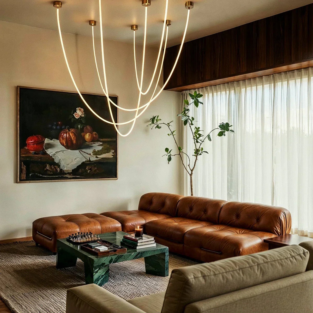 LumaWisp LED Chandelier for Living Room Dining and Bedroom Ambience