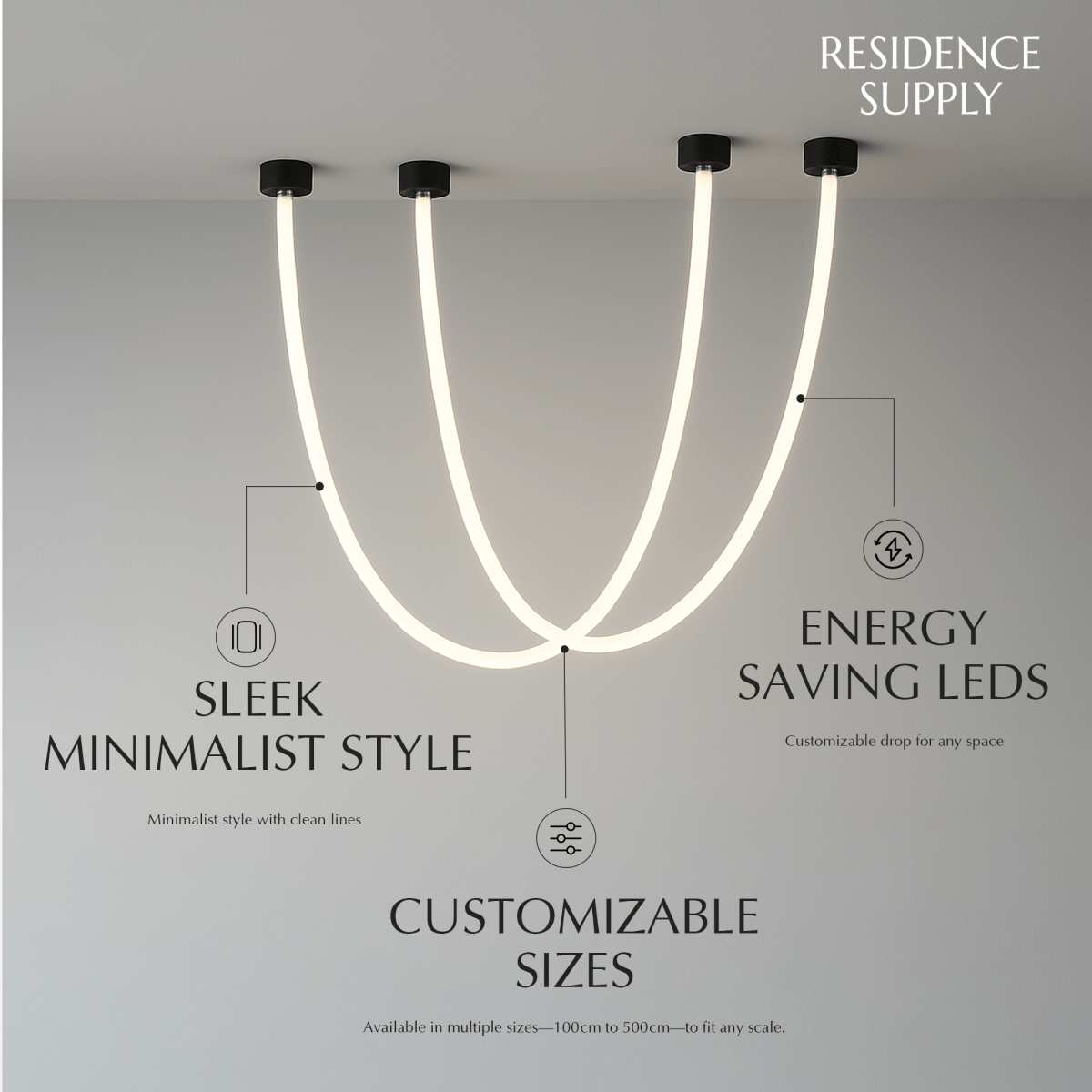 LumaWisp LED Chandelier for Living Room Dining and Bedroom Ambience