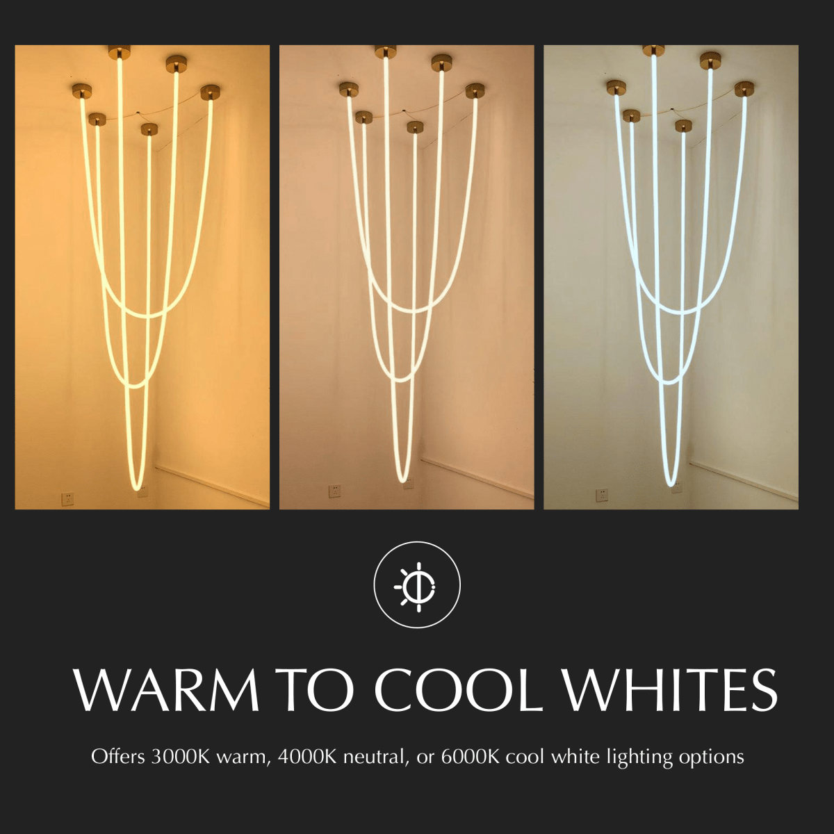 LumaWisp LED Chandelier for Living Room Dining and Bedroom Ambience