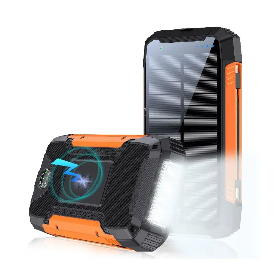 Solarny powerbank 30 000 mAh EclipseVolt, wodoodporny, z bezprzewodowym ładowaniem Qi